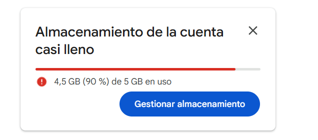 almacemamiento lleno